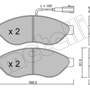 Szybka dostawa METELLI 22-0708-1 Klocki hamulcowe
