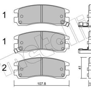 METELLI 22-0697-0 Klocki hamulcowe Najlepsza cena