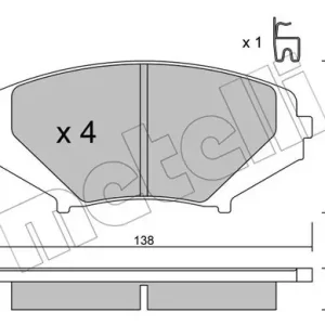 Ekspresowa dostawa METELLI 22-0732-0 Klocki hamulcowe