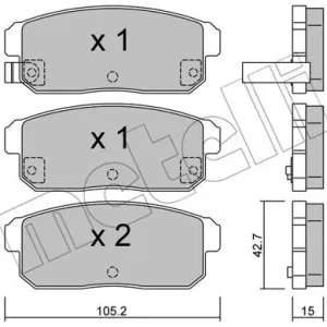 METELLI 22-0733-0 Klocki hamulcowe Wysoka jakość