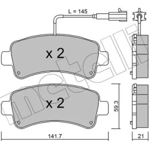 Wysoka jakość METELLI 22-1033-0 Klocki hamulcowe
