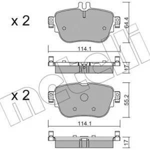 Zwrot pieniędzy METELLI 22-1136-0 Klocki hamulcowe