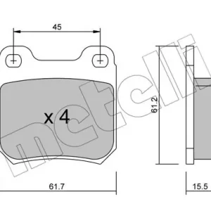 METELLI 22-0275-0 Klocki hamulcowe Oryginalny