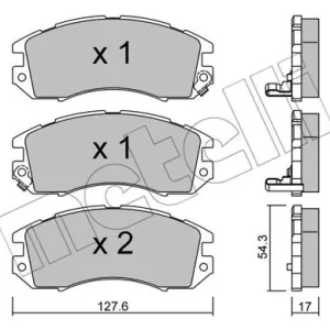 Zwrot pieniędzy METELLI 22-0135-0 Klocki hamulcowe