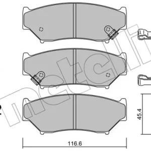Wysoka jakość Zestaw klocków hamulcowych, hamulce tarczowe METELLI 22-0136-0