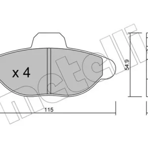 METELLI 22-0137-0 Klocki hamulcowe Zamów teraz