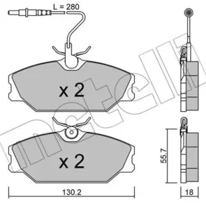 Bezpieczna płatność METELLI 22-0142-0 Klocki hamulcowe