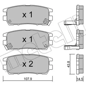 METELLI 22-0151-0 Klocki hamulcowe Rabat