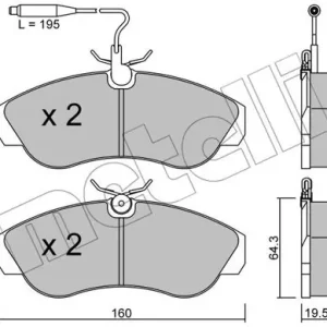 METELLI 22-0155-0 Klocki hamulcowe Premium