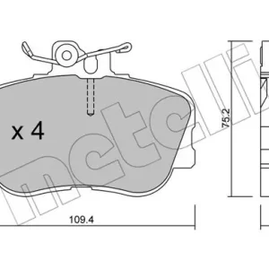 METELLI 22-0158-0 Klocki hamulcowe Zamów teraz