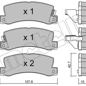 Tylko dziś METELLI 22-0161-0 Klocki hamulcowe