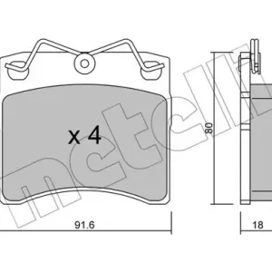 Kup teraz METELLI 22-0163-0 Klocki hamulcowe