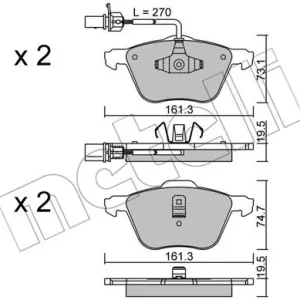 Rabat METELLI 22-0551-0 Klocki hamulcowe