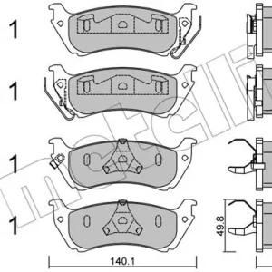 Tani METELLI 22-0570-0 Klocki hamulcowe