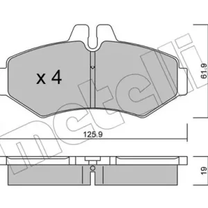 METELLI 22-0572-0 Klocki hamulcowe Popularny