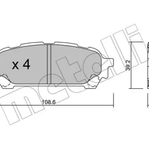 Tylko dziś METELLI 22-0613-0 Klocki hamulcowe