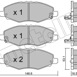 Szybka dostawa METELLI 22-0798-0 Klocki hamulcowe