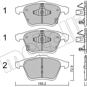 Zwrot pieniędzy METELLI 22-0805-0 Klocki hamulcowe