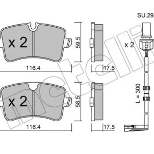 METELLI 22-0955-1K Klocki hamulcowe Popularny