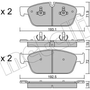 METELLI 22-0967-0 Klocki hamulcowe Popularny