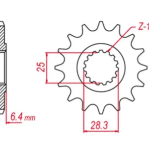 Tylko dziś GROSSKOPF PROMOCJA ZĘBATKA PRZEDNIA 2168 13 YAMAHA YFZ 450 '09-'19, YFM 700 RAPTOR '06-'19 (-1) (JTF1592.13)