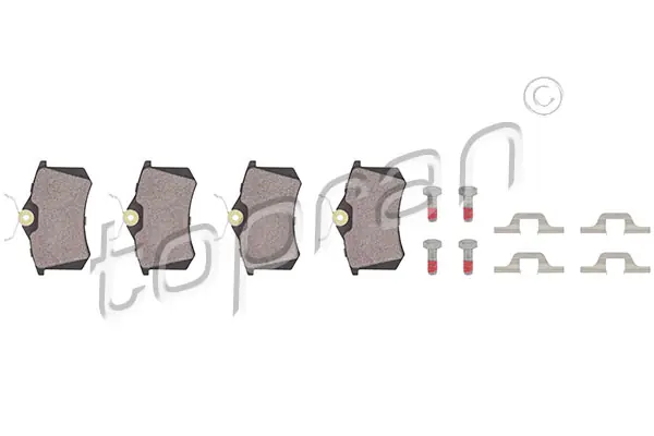 Autentyczny TOPRAN 107 239 Klocki hamulcowe