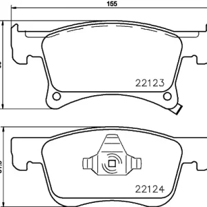 Kup teraz HELLA 8DB 355 023-021 Klocki hamulcowe