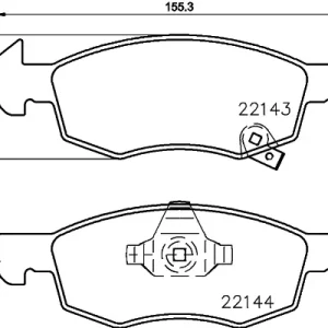 Wysoka jakość HELLA 8DB 355 023-261 Klocki hamulcowe