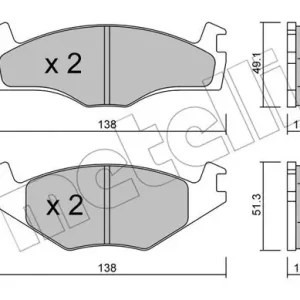 Tani METELLI 22-0045-0 Klocki hamulcowe