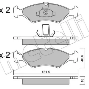 Kup teraz METELLI 22-0093-0 Klocki hamulcowe