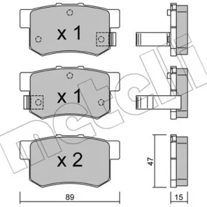 METELLI 22-0173-0 Klocki hamulcowe Darmowa dostawa