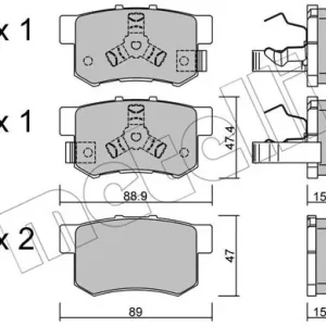 METELLI 22-0173-1 Klocki hamulcowe Premium