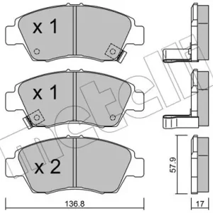 Tani METELLI 22-0175-0 Klocki hamulcowe