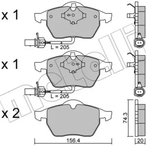 METELLI 22-0181-3 Klocki hamulcowe Oryginalny