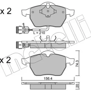 METELLI 22-0181-0 Klocki hamulcowe Oryginalny