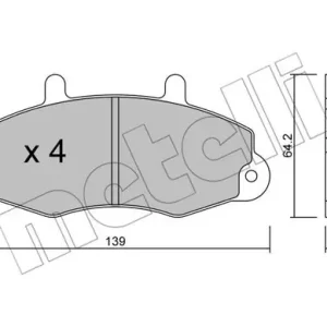 Tylko dziś METELLI 22-0194-0 Klocki hamulcowe