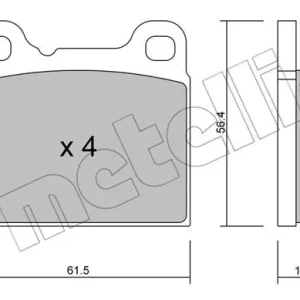 METELLI 22-0200-0 Klocki hamulcowe Darmowa dostawa