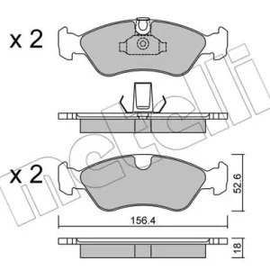 METELLI 22-0208-0 Klocki hamulcowe Autentyczny