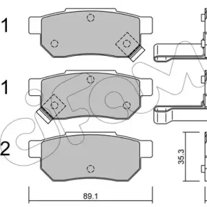 Zamów teraz CIFAM 822-170-1 Klocki hamulcowe