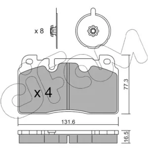 Oferta limitowana CIFAM 822-979-0-141 Klocki hamulcowe