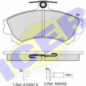 Najlepsza cena ICER 181118-700 Klocki hamulcowe