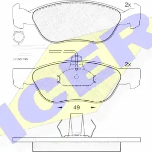 ICER 181243 Klocki hamulcowe Ekspresowa dostawa