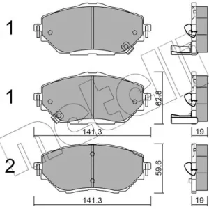 Bezpieczna płatność METELLI 22-1088-0 Klocki hamulcowe