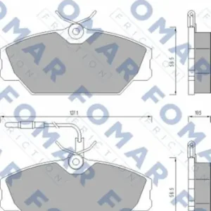 Wysoka jakość FOMAR FRICTION FO 492681 Klocki hamulcowe