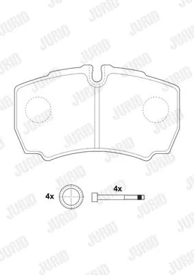 JURID 2912309560 Klocki hamulcowe Oryginalny