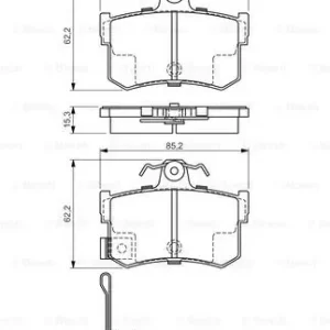 Wysoka jakość BOSCH 0 986 424 568 Klocki hamulcowe
