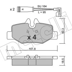 Wyprzedaż METELLI 22-0576-0K Klocki hamulcowe