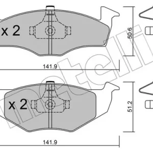 METELLI 22-0206-2 Klocki hamulcowe Premium