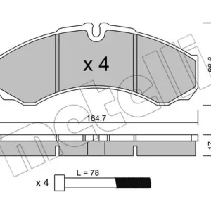 METELLI 22-0212-3 Klocki hamulcowe Darmowa dostawa