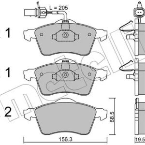 Wysoka jakość METELLI 22-0263-1 Klocki hamulcowe